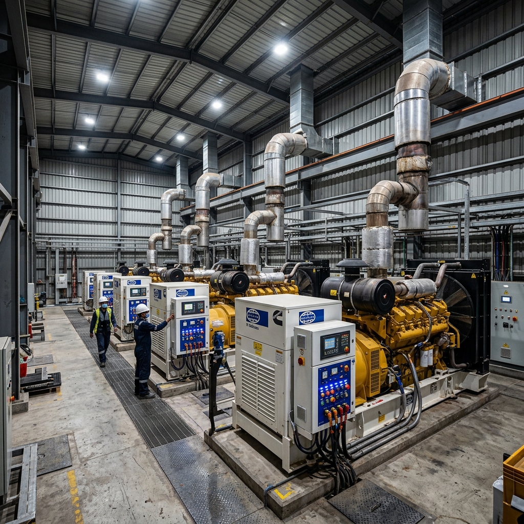 Professional diesel generator power plant facility Pakistan — Rafay Power Solutions generator rental Faisalabad